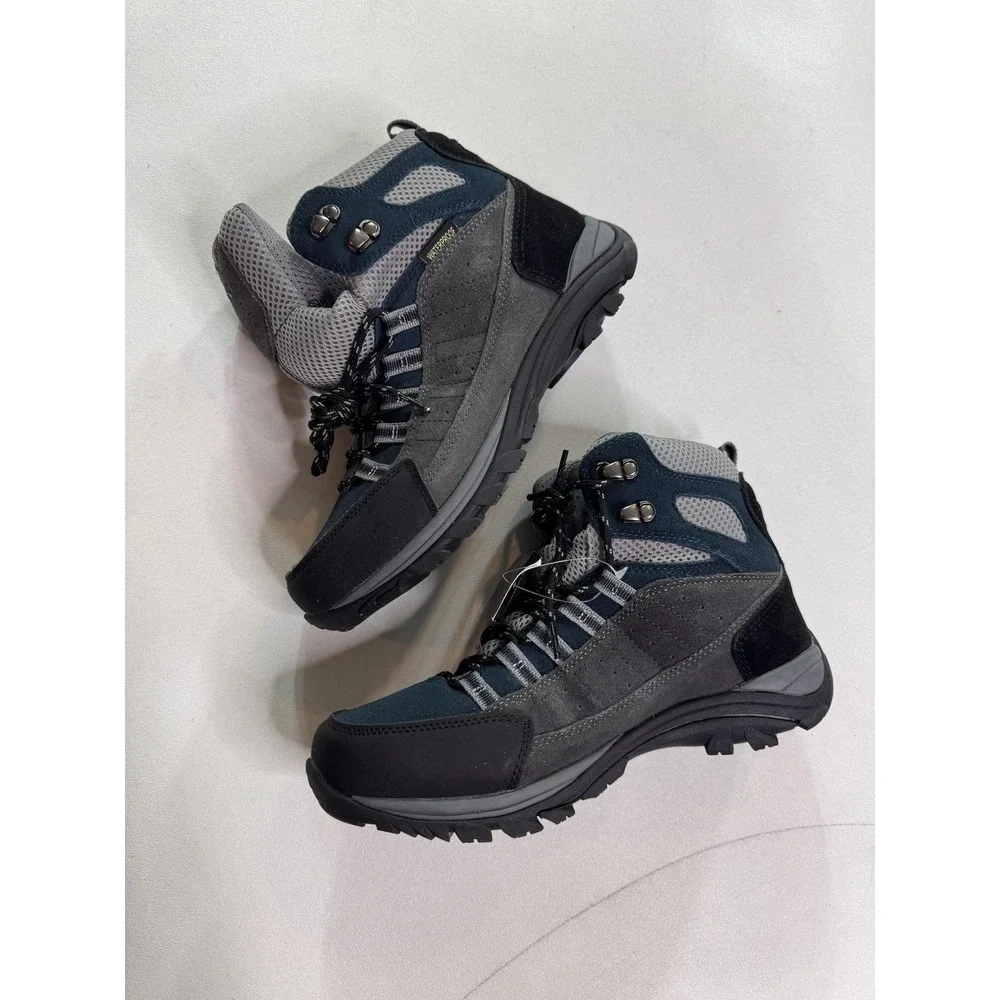 Riemot Boots Womens Size 8 Gray Suede Waterproof Lace Up Ankle Snow Winter